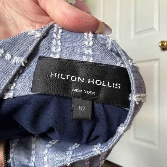 HILTON HOLLIS ZIPPER DENIM MAXI DRESS SIZE 10